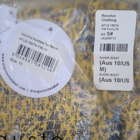 New Auguste Valentina Goddess Crop Top Floral 10 M - Picture 10 of 16